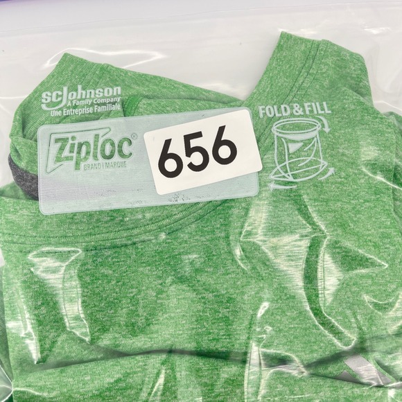 Adidas T-Shirt Men XL Green Heathered Polyester Climalite Logo Short Sleeve - Picture 8 of 8